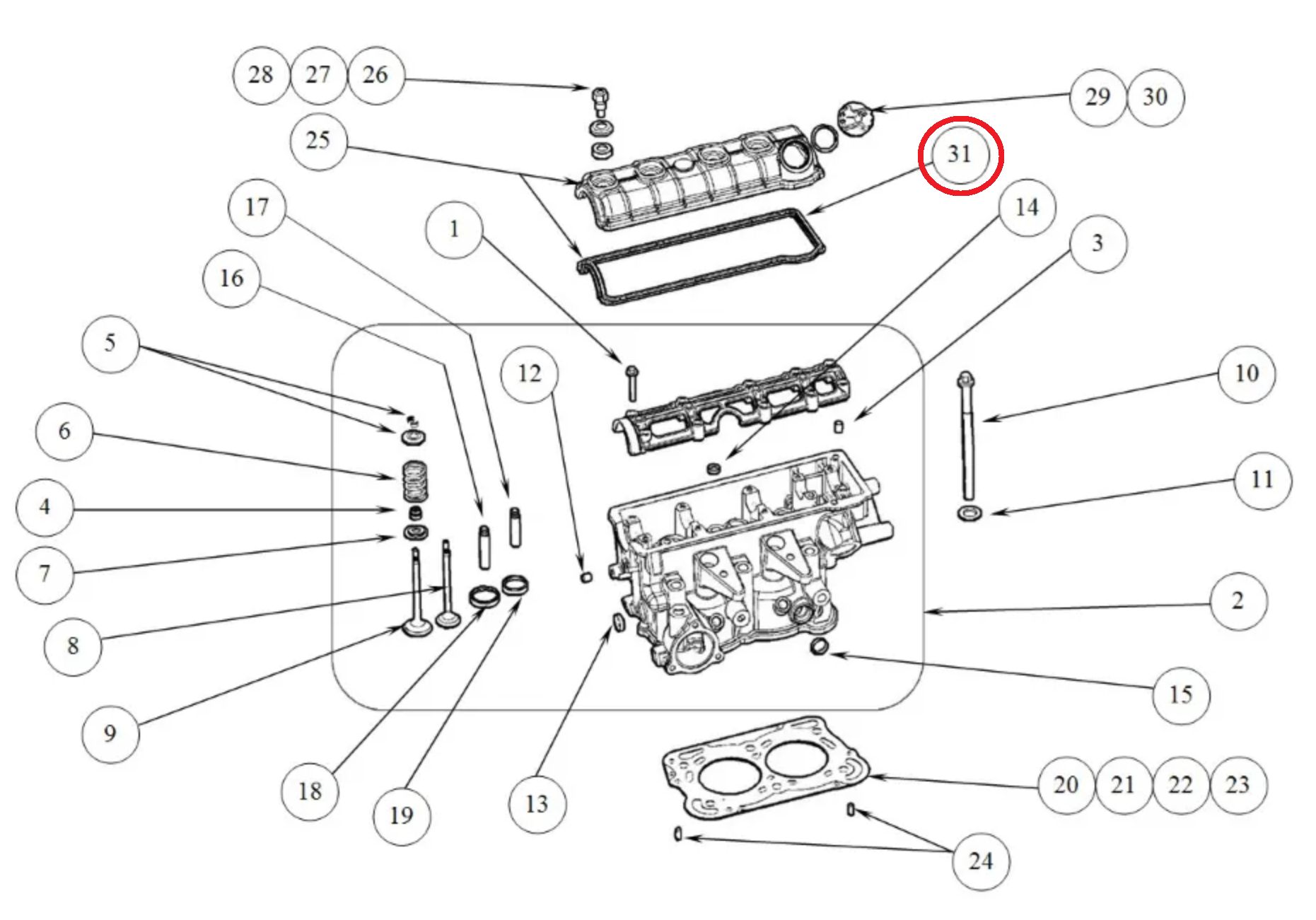 JOINT CACHE CULBUTEUR - MOTEUR LOMBARDINI DCI 492 DCI 442 HDI 480 – Image 3