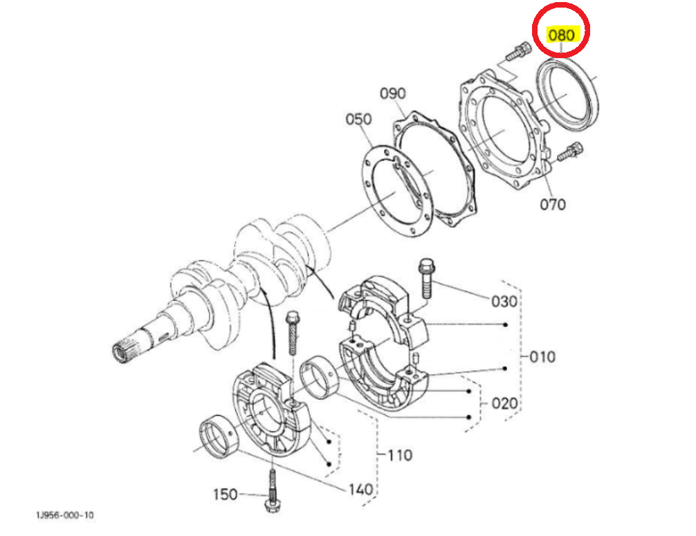JOINT SPI VILEBREQUIN - 63 x 80 x 9 - MOTEUR KUBOTA Z402 Z482 Z602 – Image 2