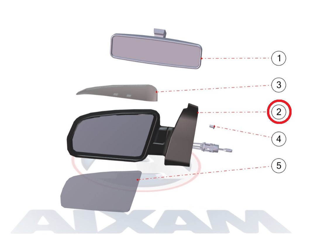 RETROVISEUR GAUCHE - AIXAM CITY CROSSLINE CROSSOVER COUPE GAMME IMPULSION VISION – Image 2