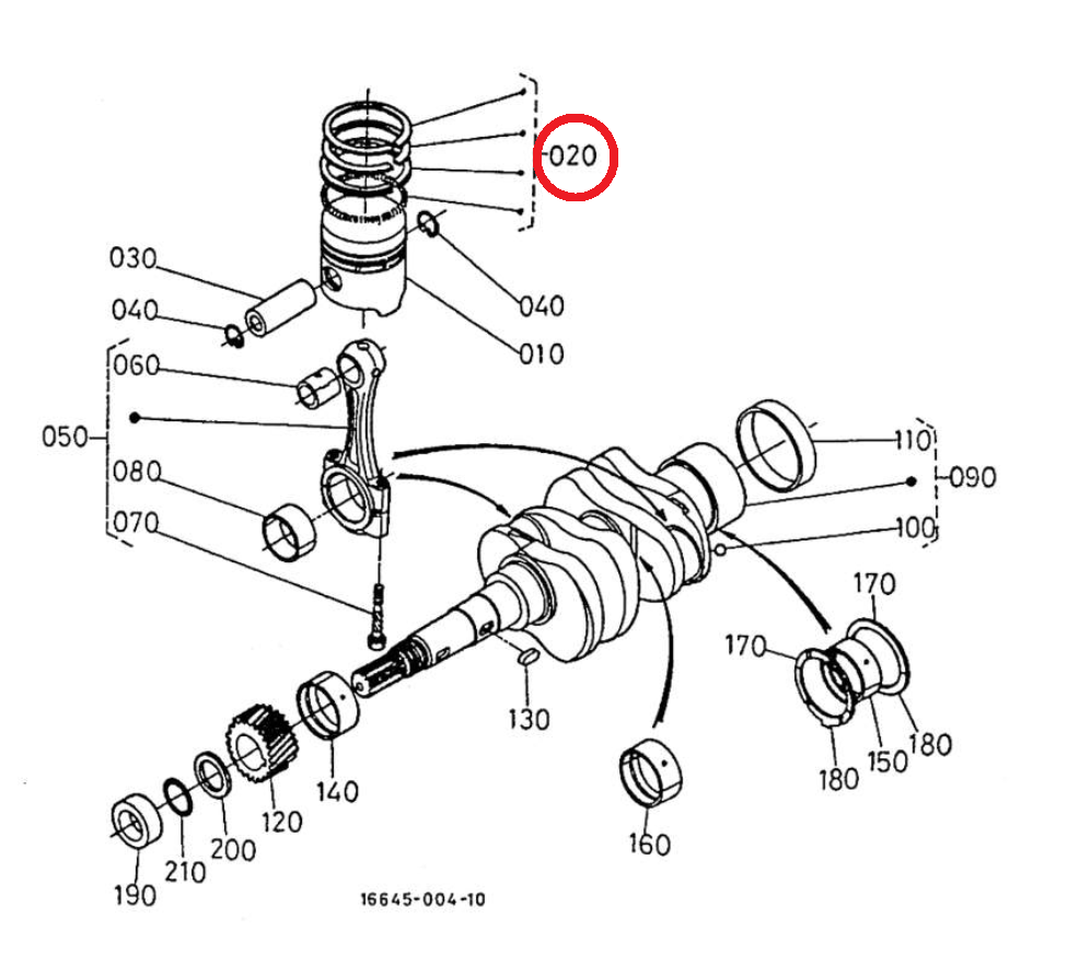 JEU DE SEGMENTS STANDARD - MOTEUR KUBOTA Z482 – Image 2