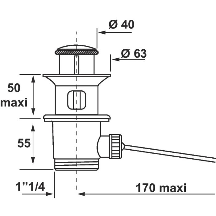 Bonde laiton vissante - SIDER - Ø 40 mm - SIDER – Image 2