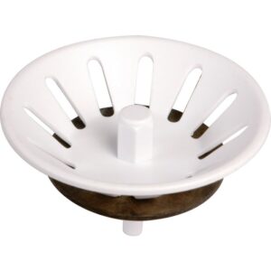 Panier de bonde d’évier – VALENTIN – Ø75 mm – Pour bonde Ø90 mm – Blanc - Valentin