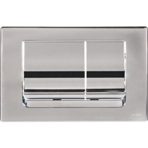 Plaque de commande - Sider - Double débit - Gris chromé - SIDER