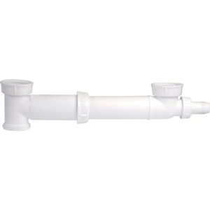 Tubulure de raccordement évier – NICOLL – Pour 2 cuves égales – Ø40 mm – Avec prise machine à laver - Nicoll