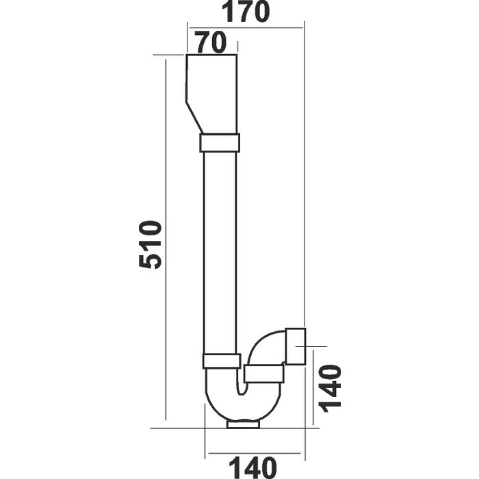 Siphon machine à laver double - REGIPLAST - Sortie horizontale Ø40 mm - Regiplast – Image 4