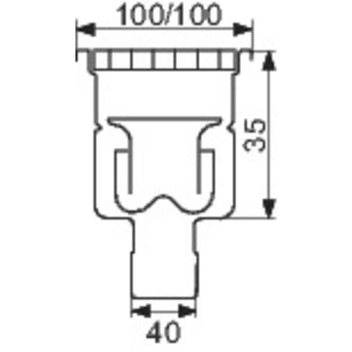 Siphon de sol - ACO - Showerdrain - 100 x 100 mm - Inox - Verticale DN40 - ACO – Image 2
