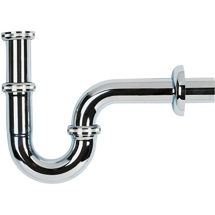 Siphon tube de lavabo - OMP - 1"1/4 - F Ø 32 mm - Laiton chromé - OMP TEA