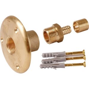 Applique sortie de cloison laiton à glissement - Watts industries - PER Ø 12 mm - F 1/2" - Watts