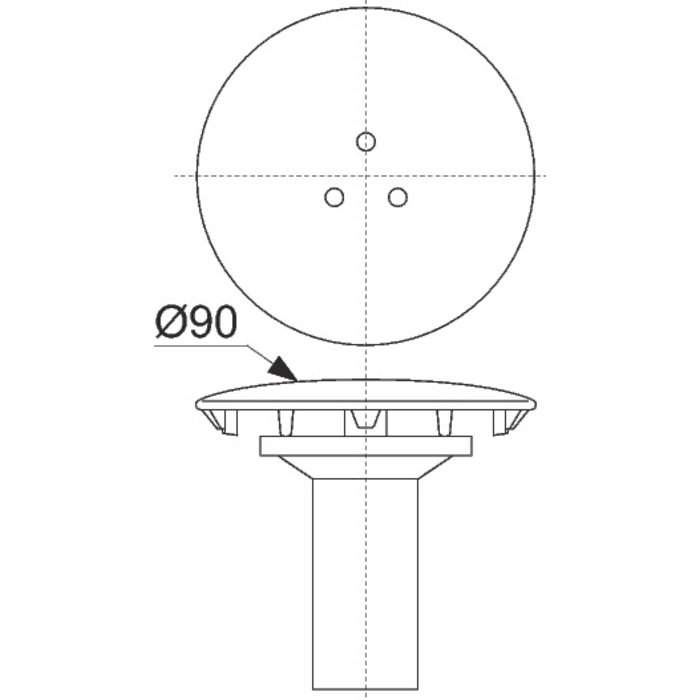 Grille avec tube - Ø 90 mm, de luxe - Pour tasse à collerette - Luxe - Valentin – Image 2