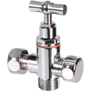 Robinet d'arrêt 3 voies - F 3/8" - M 3/8" - Sanitie-Jet® - Riquier
