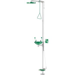 Combiné douche de sécurité avec lave-yeux - Delabie