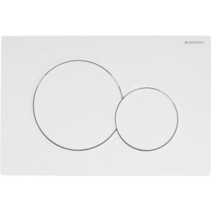 Plaque de commande - GEBERIT - Sigma 01 - Double touche - Blanc - Geberit
