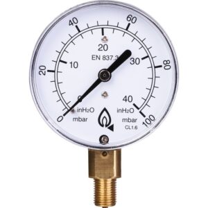 Manomètre gaz radial - 0 à 100 mbar - Clesse