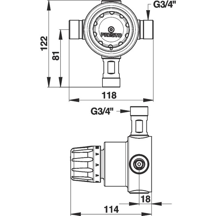 Mitigeur Prestotherm 55 L - Presto – Image 2