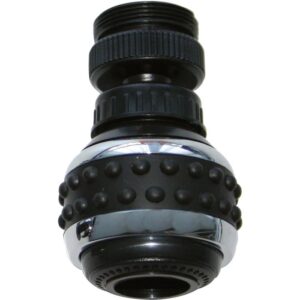 Aérateur orientable cuisine - NEOPERL - Bubble-Steam - M 24 - M 22 - Double jets - Chromé/Noir - Néoperl