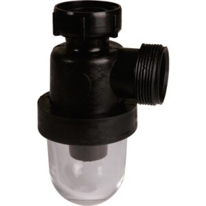 Siphon de laboratoire - SANIFIRST - F Ø40 mm - M Ø40 mm - Culot en verre - Contrôle visuel - Sanifirst