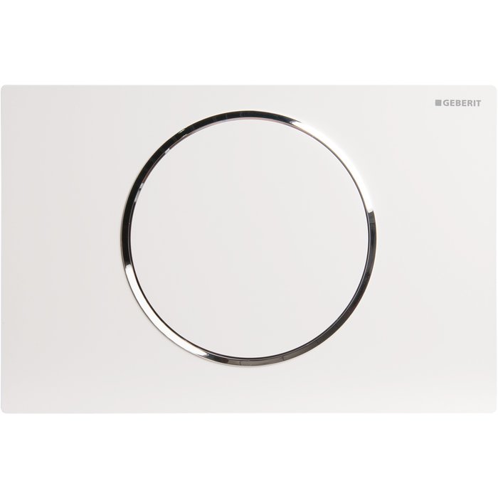 Plaque de commande - Geberit - Sigma10 - Interrompable - Blanc chromé - Geberit