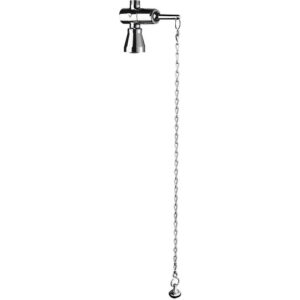 Ensemble de douche à chaîne - Pomme fixe - Tempostop - Delabie