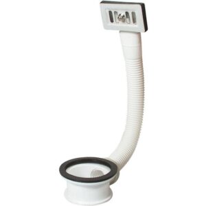 Trop-plein de lavabo rectangulaire – VALENTIN – 38×62 mm – Inox – Serrage 0 à 12 mm - Valentin