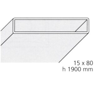 Profilé de compensation blanc - 15 x 80 mm - Lunes - Novellini