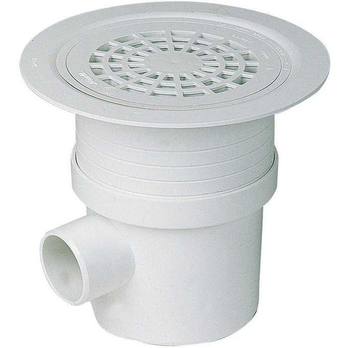 Siphon pour sol souple - NICOLL - Sitar - Grille - Sortie verticale/horizontale Ø63 F /Ø50 M - Nicoll