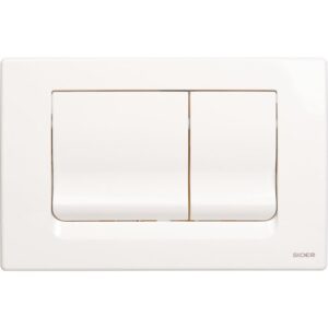Plaque de commande - Sider - Double débit - Blanc - SIDER