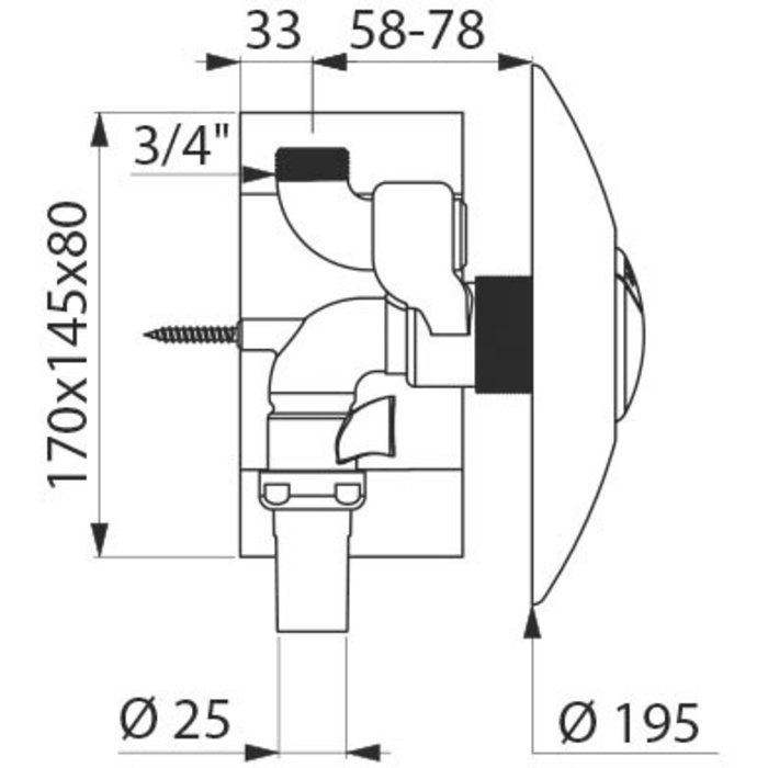 Robinet temporisé de chasse Tempoflux 2 - Delabie – Image 2