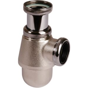 Siphon de lavabo nickelé mat réglable - VALENTIN - 1"1/4 - Ø 32 mm - Valentin