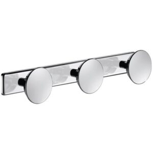 Porte-peignoir inox poli brillant - 3 têtes - Delabie