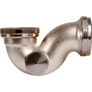 Siphon pour bidet - OMP - F 1"1/4 - F Ø 32 mm - Laiton nickelé - Sans tube - OMP TEA