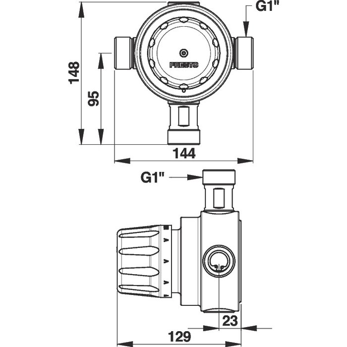 Mitigeur Prestotherm 84 L - Presto – Image 2