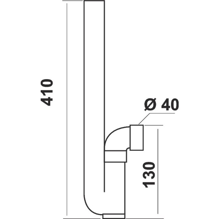 Siphon machine à laver - REGIPLAST - Polypropylène - Sortie horizontale Ø40 mm - Regiplast – Image 2
