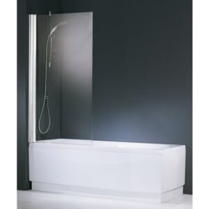 Pare-baignoire pivotant - NOVELLINI - Aurora 1 - Verre transparent - Profilés blancs - Hauteur 150 cm - Novellini