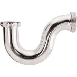 Siphon évier - VALENTIN - Laiton nickelé - F 1"1/2 - Ø40 mm - Non réglable - Valentin