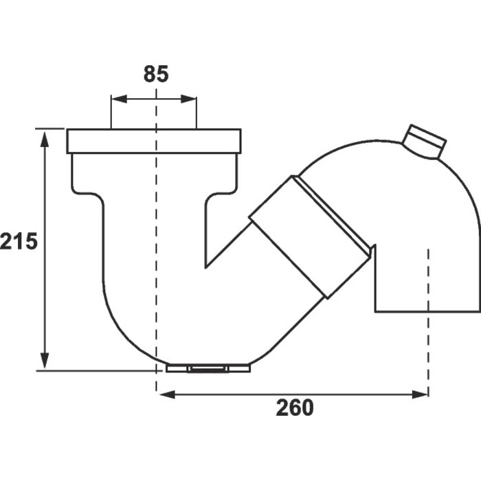 Siphon YU2V pour siège à la turque - NICOLL- Ø 100 mm - Nicoll – Image 2