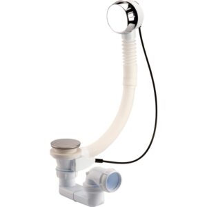 Vidage de baignoire – NICOLL – Clapet Ø70 – Tube téléscopique 370–560 mm – Sortie Ø40 - Nicoll