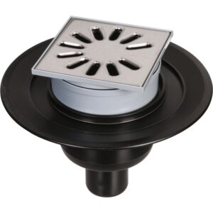 Bonde d'écoulement en un point - WEDI - Fundo - DN 50 - Sortie verticale - Grille carrée - Wedi