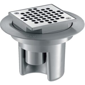 Siphon de sol - DELABIE - 100 x 100 mm - Pour sol dur - Hauteur réglable - Sortie Horizontale/Verticale - Delabie