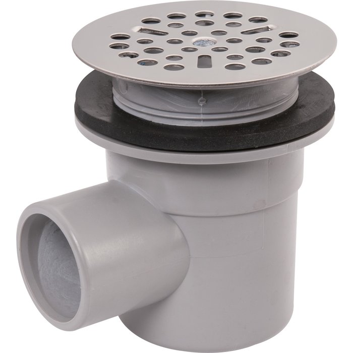 Bonde siphoïde PVC - NICOLL - Sortie horizontale - Avec grille - Ø 60 mm - Nicoll