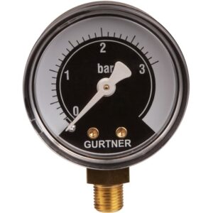 Manomètre gaz radial - 0 à 3 bar - Gurtner
