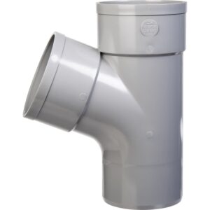 Culotte PVC gris 67°30 - Ø 100 mm - Double emboîture - Girpi