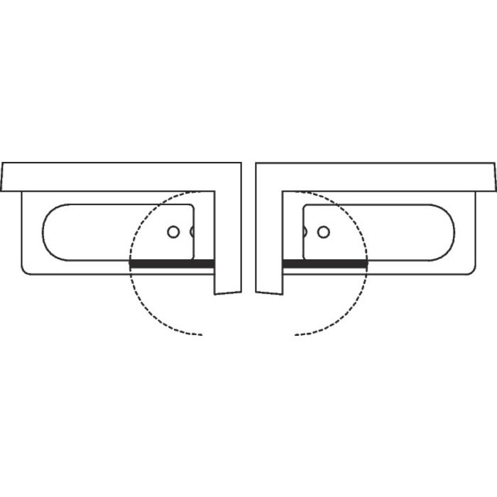 Pare-baignoire – NOVELLINI – Aurora 2 – 2 Panneaux Pivotants Repliables – Profilé Blanc – 120 x 150 cm - Novellini – Image 3