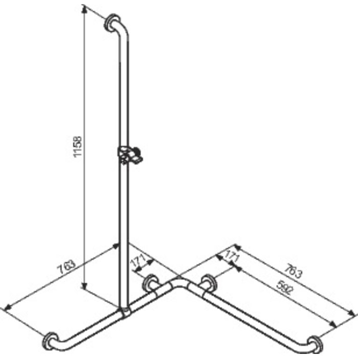Main courante de maintien - Ø 34 mm - Normbau – Image 2