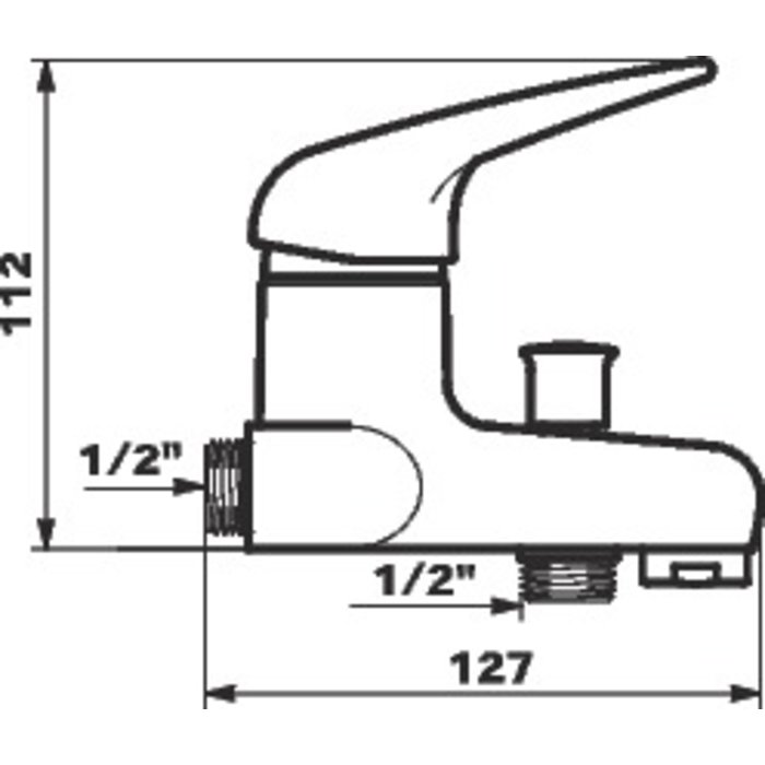 Mitigeur bain douche - Entraxes 100 à 120 mm - Delabie – Image 2