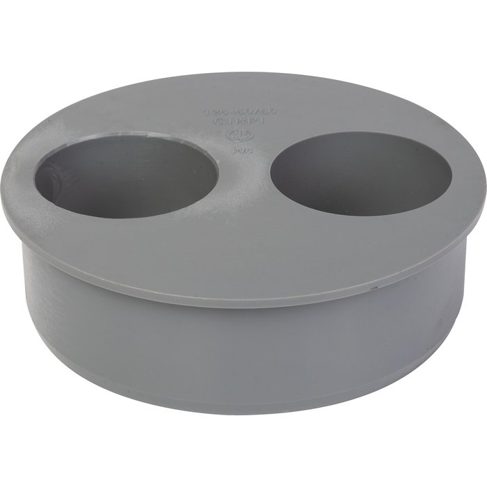 Tampon de réduction PVC gris 2 sortie - Femelle - Ø 93 - 40 - 40 mm - Girpi – Image 2