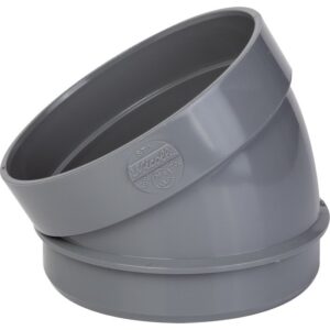 Raccord PVC gris coudé 30° - Mâle / femelle Ø 100 mm - Nicoll