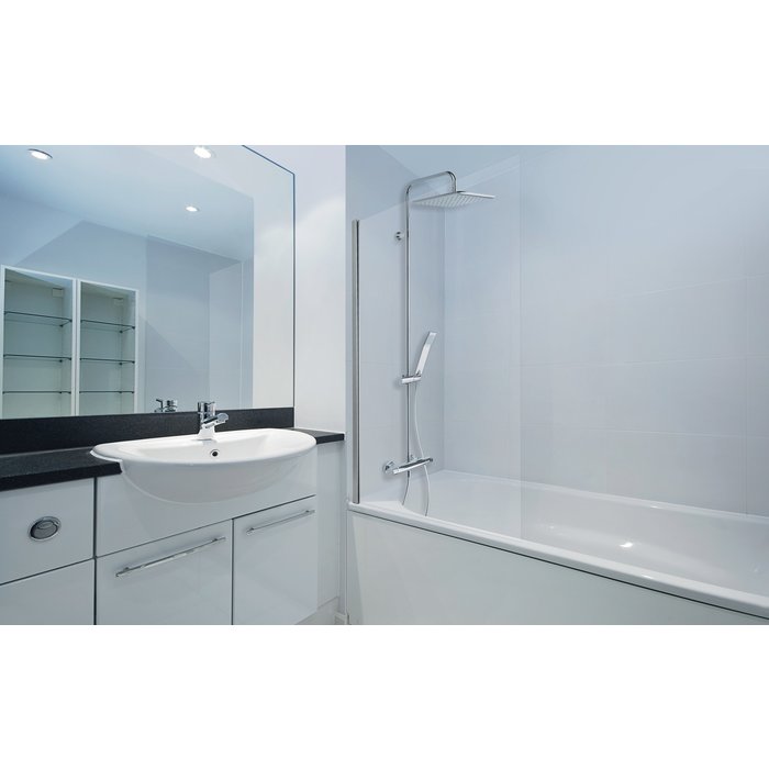 Pare-baignoire fixe – ODYSSEA – Transparence-B – Profilé Aluminium Argent Mat – 90 x 140 cm - Odyssea – Image 3