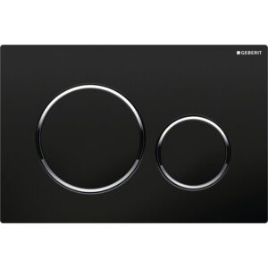 Plaque de commande - Geberit - Sigma20 - Double touche - Noir - Geberit