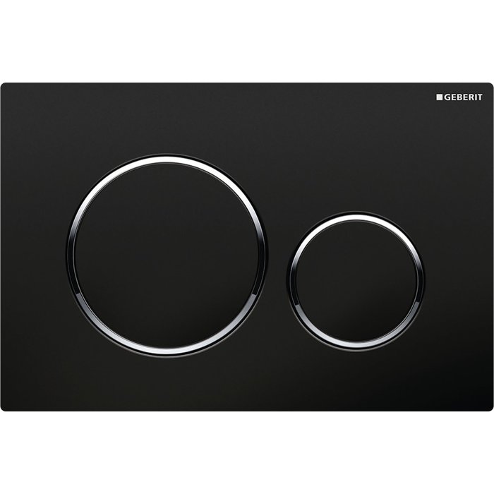 Plaque de commande - Geberit - Sigma20 - Double touche - Noir - Geberit