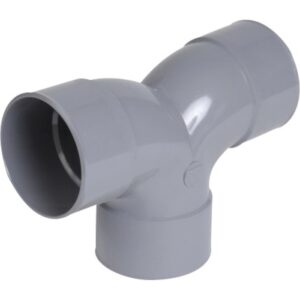 Raccord PVC gris coudé double 87°30 Nicoll - Ø 100 mm - Double emboîture - Femelle / Femelle - Nicoll